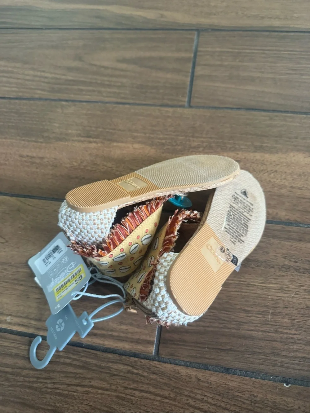 DISNEY  Moana Costume Shoes for Kids Zip Back Toddler Sandals Size 9/10